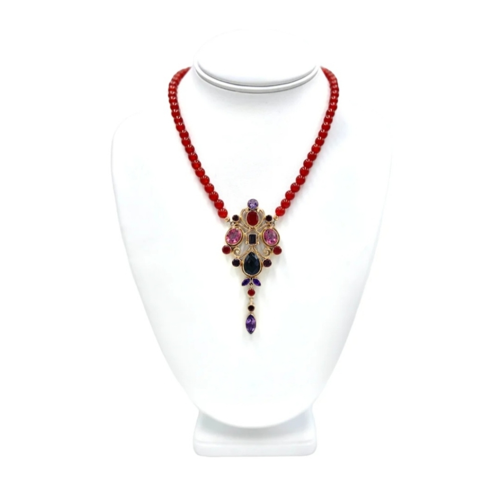 Nicky Butler Carnelian Amethyst Garnet Bronze Collection NB Necklace Designer - Picture 9 of 12